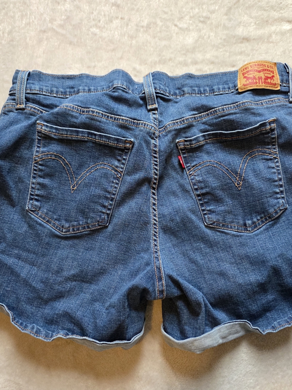 Levi's Women's Dark Blue Cutoff Denim Shorts